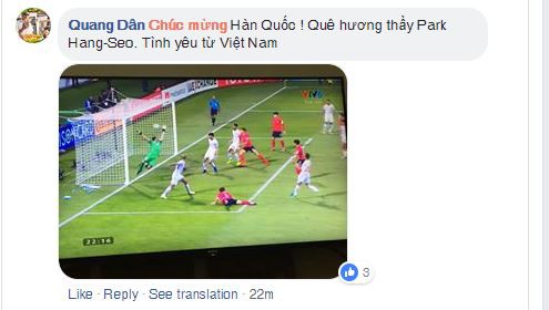 CĐV Việt áp đảo lời chúc mừng tuyển Hàn Quốc - Ảnh 3. CĐV Việt áp đảo lời chúc mừng tuyển Hàn Quốc - Ảnh 3.