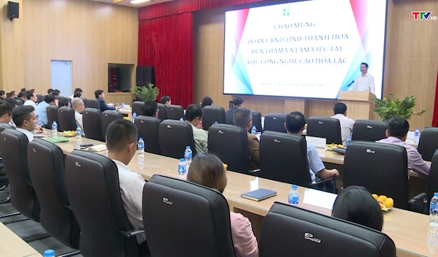 Đoàn công tác của UBND tỉnh Thanh Hóa thăm và làm việc tại Khu Công nghệ cao Hòa Lạc - Ảnh 3.