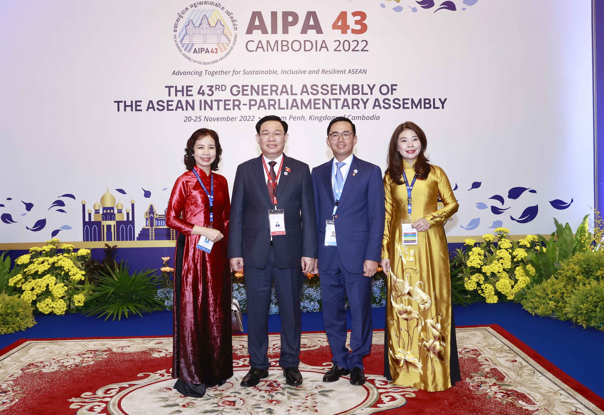 Chủ tịch Quốc hội Campuchia tiếp các trưởng đoàn dự Đại hội đồng AIPA-43 - Ảnh 3.