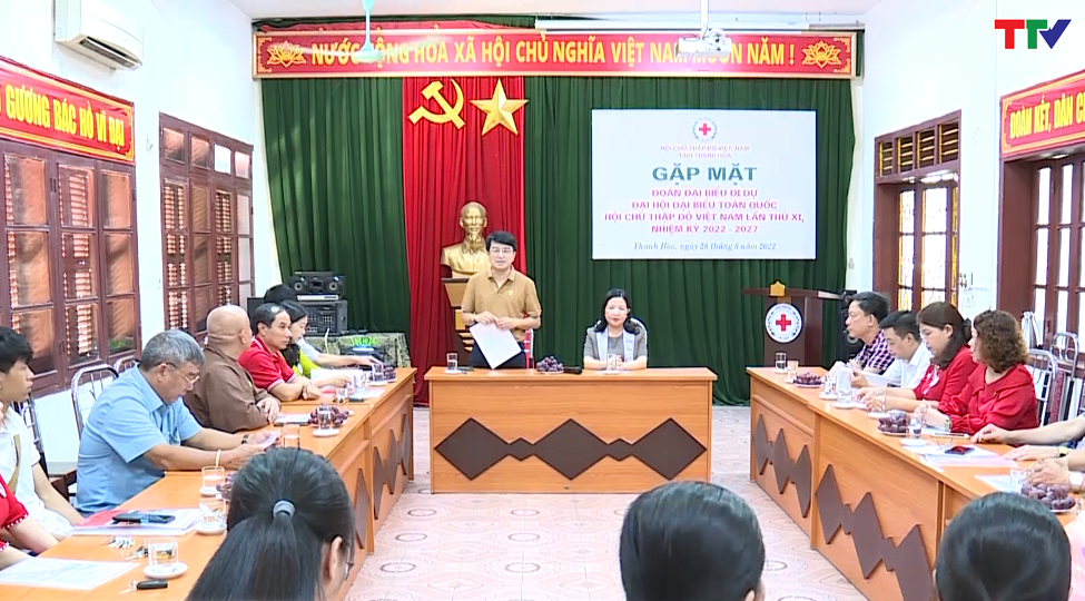 Lãnh đạo tỉnh gặp mặt Đoàn đại biểu dự Đại hội Hội Chữ thập đỏ Việt Nam lần thứ XI - Ảnh 2.