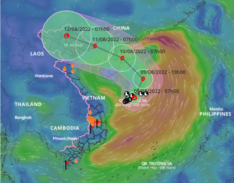 Áp thấp nhiệt đới mạnh lên thành bão (bão MULAN), hướng vào Bắc Bộ - Ảnh 1.