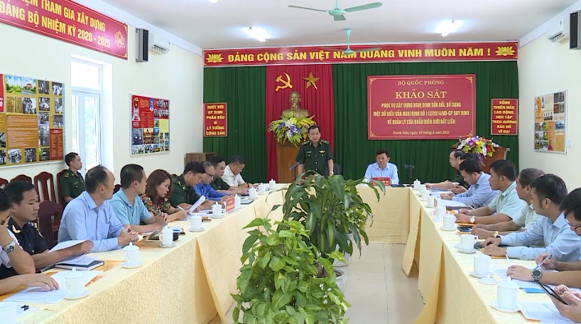 Đoàn công tác của Bộ Quốc phòng khảo sát cửa khẩu, lối mở tại tỉnh Thanh Hóa - Ảnh 1.