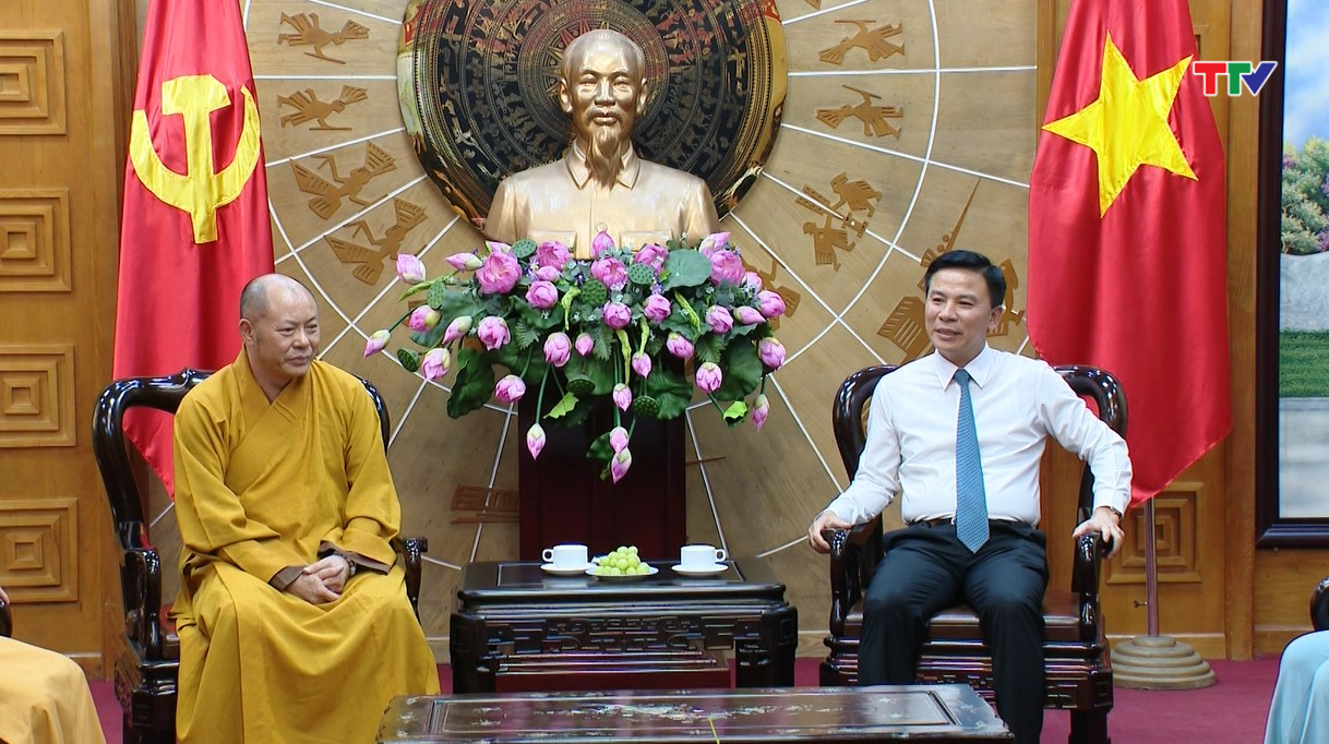 Bí thư Tỉnh ủy tiếp xã giao Ban Trị sự Giáo hội Phật giáo tỉnh Thanh Hóa - Ảnh 3.