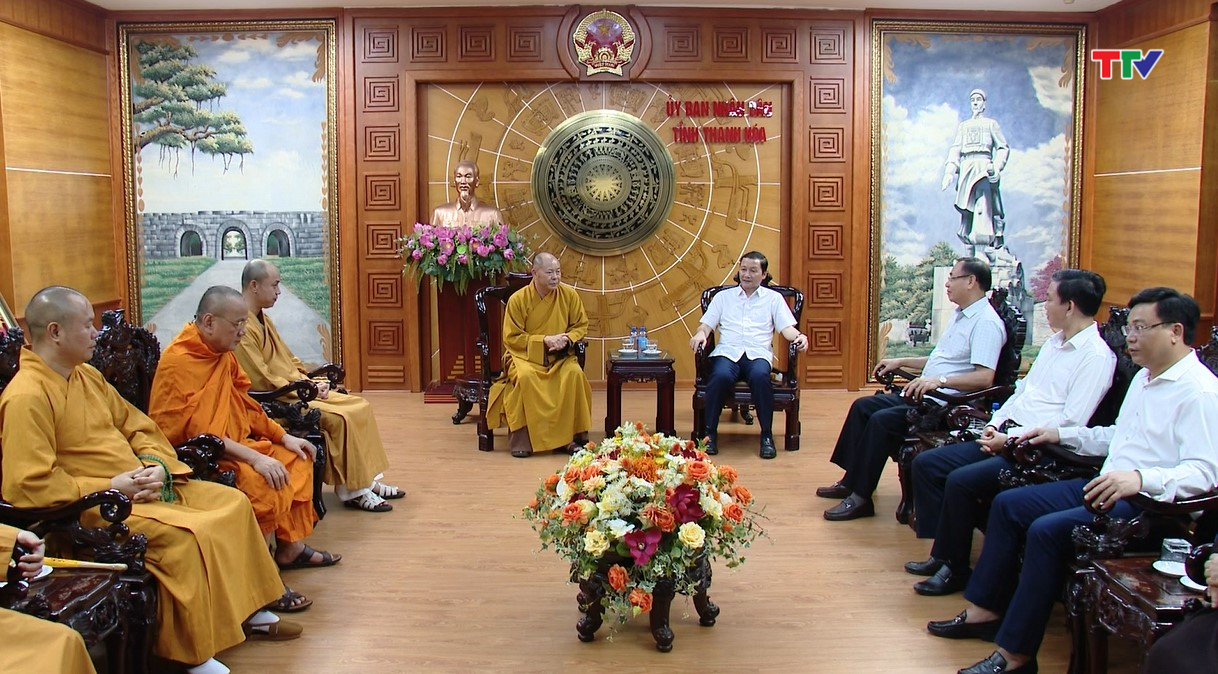 Chủ tịch UBND tỉnh tiếp xã giao Ban Trị sự Giáo hội Phật giáo tỉnh Thanh Hóa - Ảnh 2.