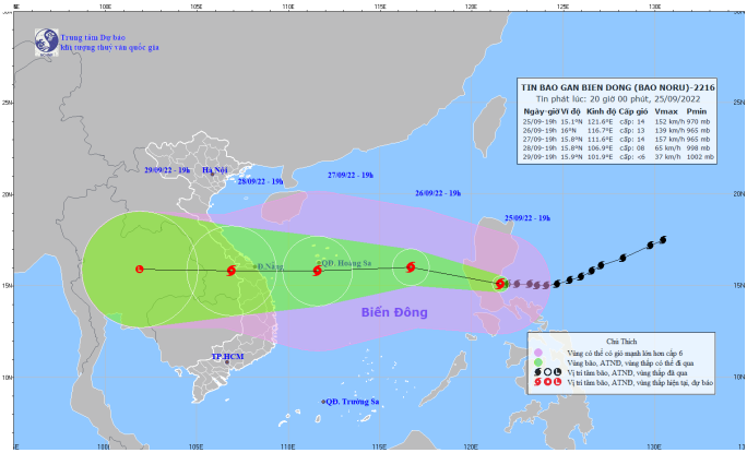 Cập nhật: Siêu bão Noru tiến nhanh vào Biển Đông - Ảnh 1.