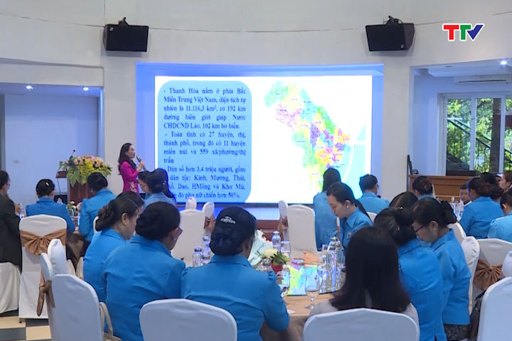 Hội Liên hiệp phụ nữ tỉnh Thanh Hóa chia sẻ kinh nghiệm công tác hội với cán bộ Hội phụ nữ nước CHDCND Lào - Ảnh 1.