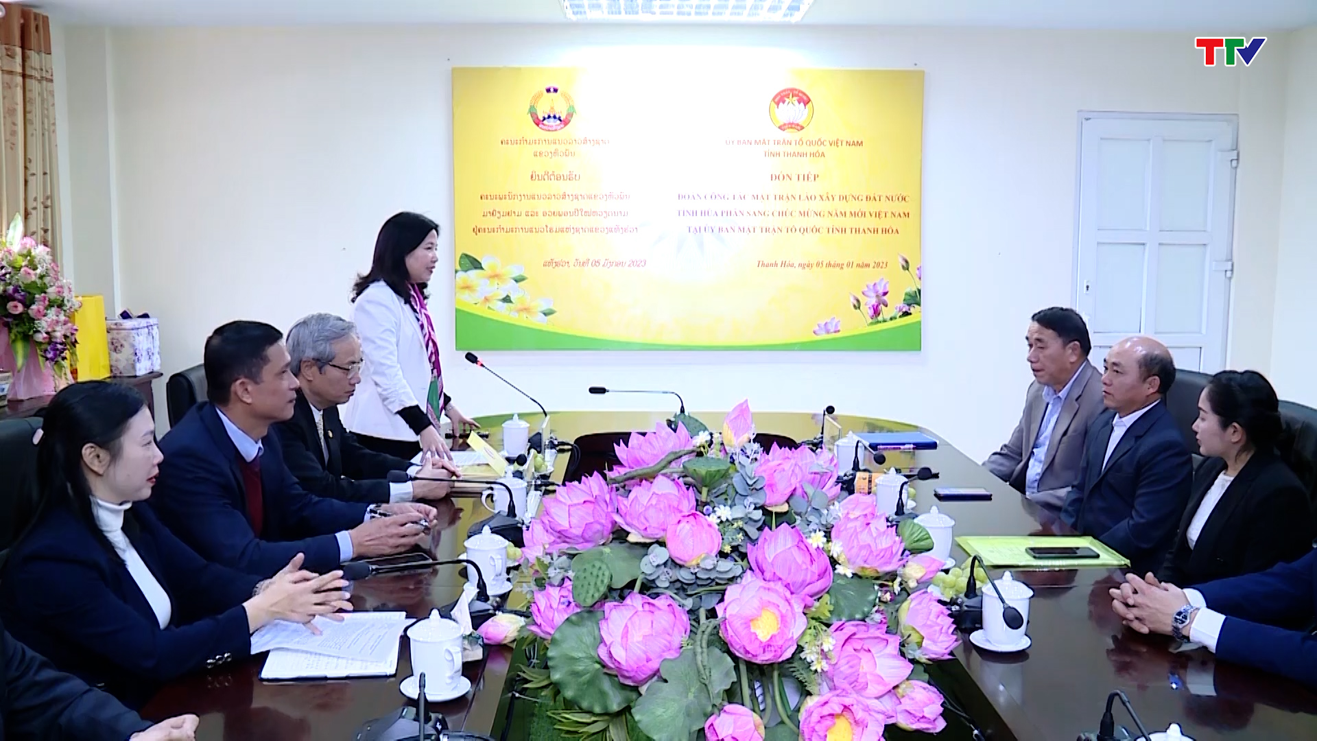 Đón tiếp đoàn công tác Mặt trận Lào xây dựng đất nước tỉnh Hủa Phăn sang chúc mừng năm mới tại Ủy ban MTTQ tỉnh Thanh Hóa - Ảnh 2.