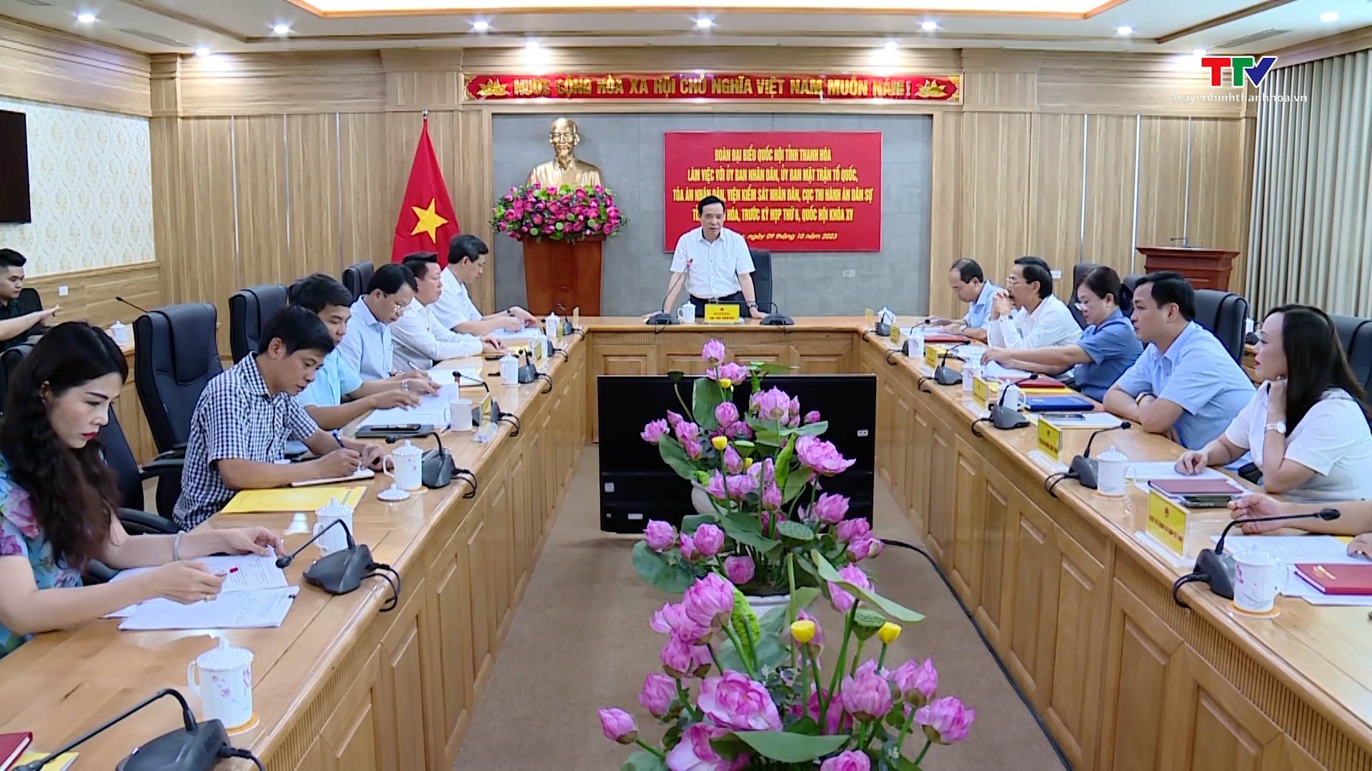 Đoàn Đại biểu Quốc hội tỉnh Thanh Hoá làm việc với các ngành trước Kỳ họp thứ 6 Quốc hội khoá XV
 - Ảnh 4.