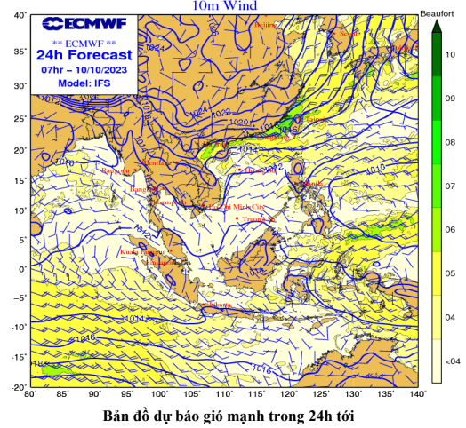 Cảnh báo gió mạnh trên vùng biển khu vực tỉnh Thanh Hóa đêm mùng 9, ngày 10/10/2023 - Ảnh 2.