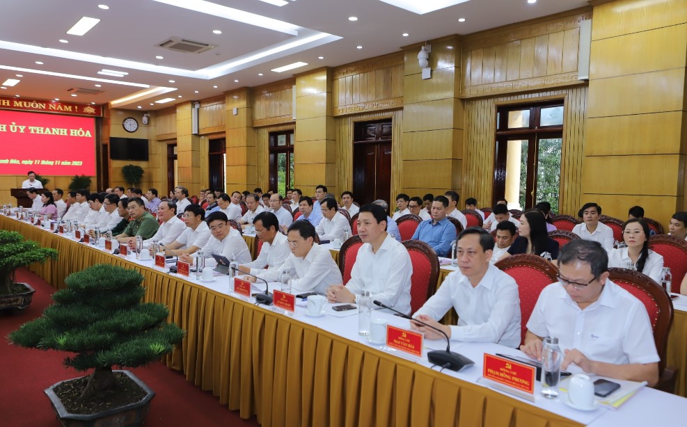 Thủ tướng Chính phủ Phạm Minh Chính làm việc với tỉnh Thanh Hóa về tình hình kinh tế - xã hội, quốc phòng - an ninh, công tác xây dựng Đảng và hệ thống chính trị - Ảnh 7.