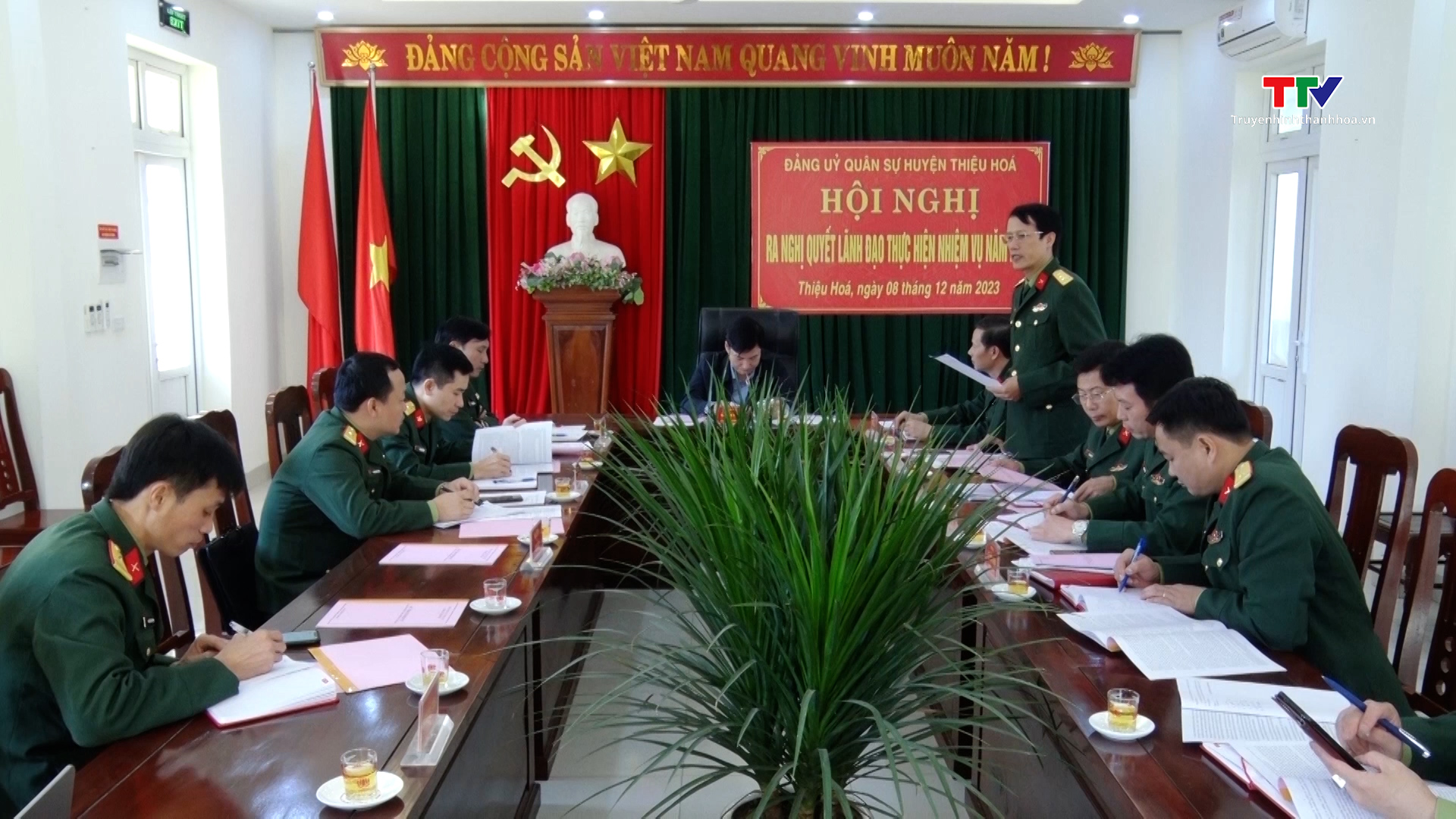 Đảng uỷ Quân sự huyện Thiệu Hoá triển khai nhiệm vụ năm 2024- Ảnh 2.