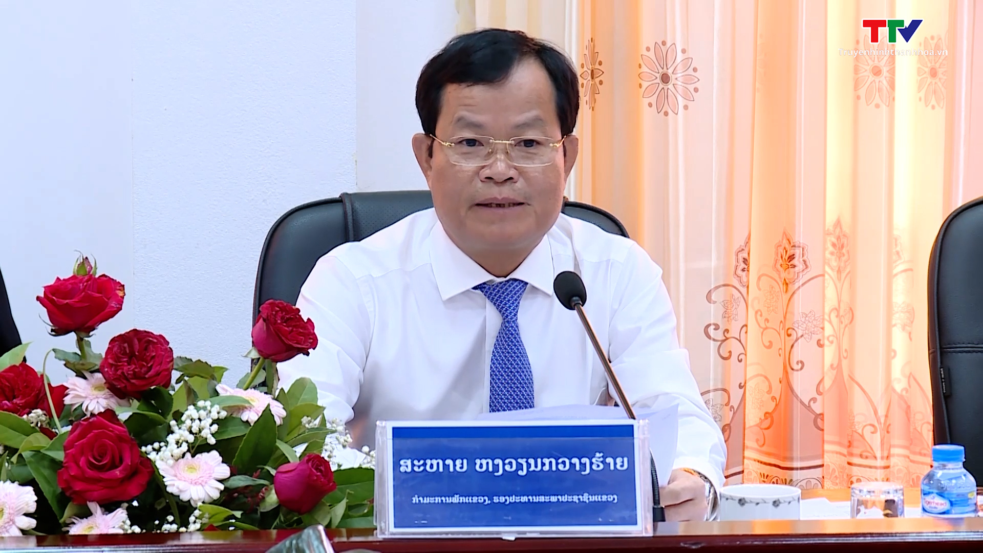 Hội đồng Nhân dân 2 tỉnh Thanh Hoá - Hủa Phăn hội đàm trao đổi kinh nghiệm  - Ảnh 3.