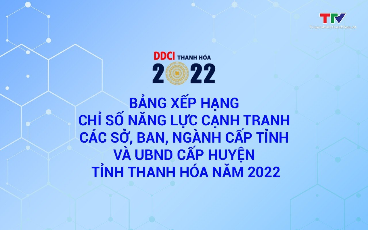Thanh Hoá công bố chỉ số năng lực cạnh tranh cấp sở, ngành năm 2022  - Ảnh 1.