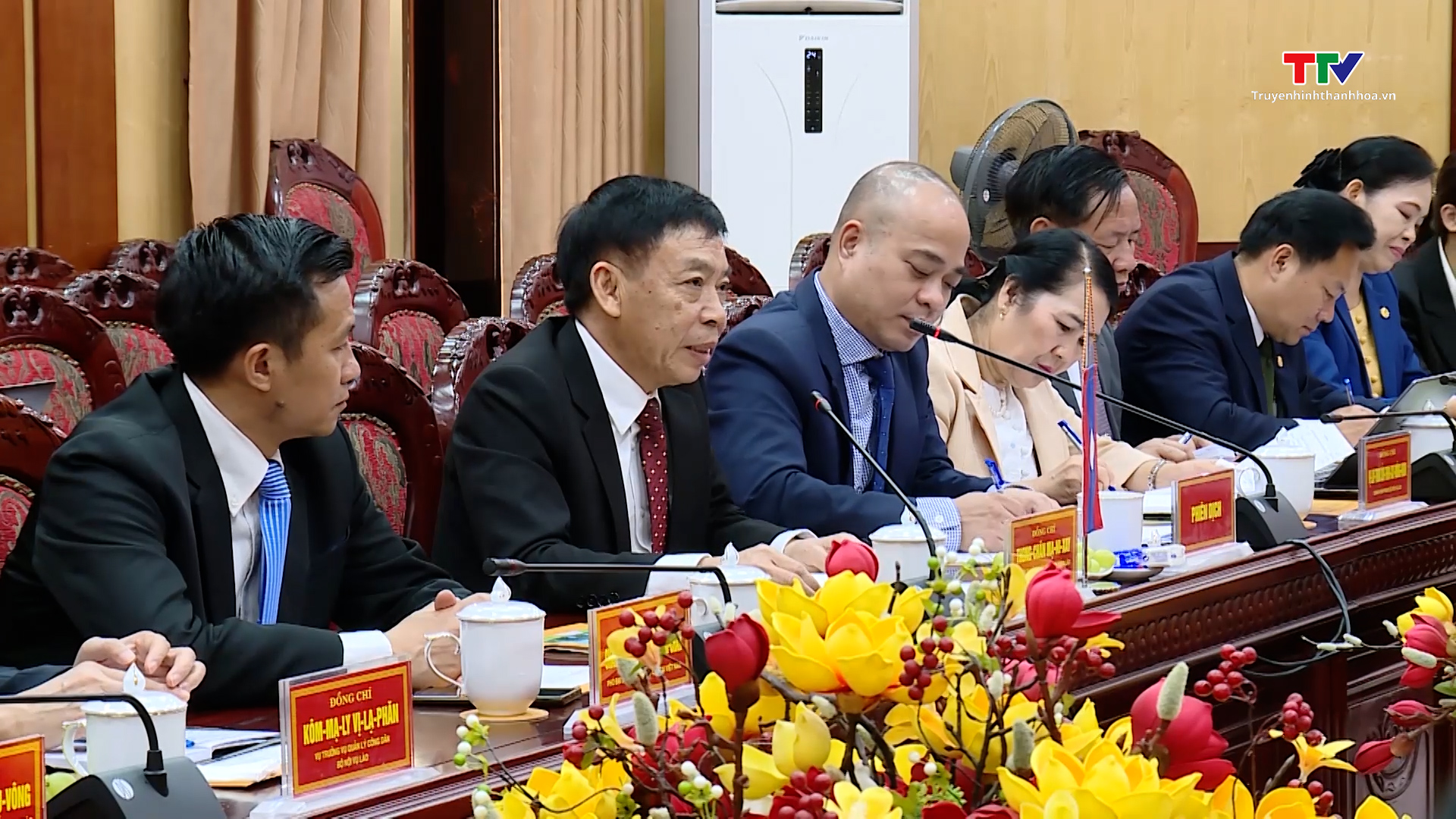 Đoàn cán bộ cấp cao của nước Cộng hoà dân chủ Nhân dân Lào thăm và làm việc tại tỉnh Thanh Hoá - Ảnh 3.