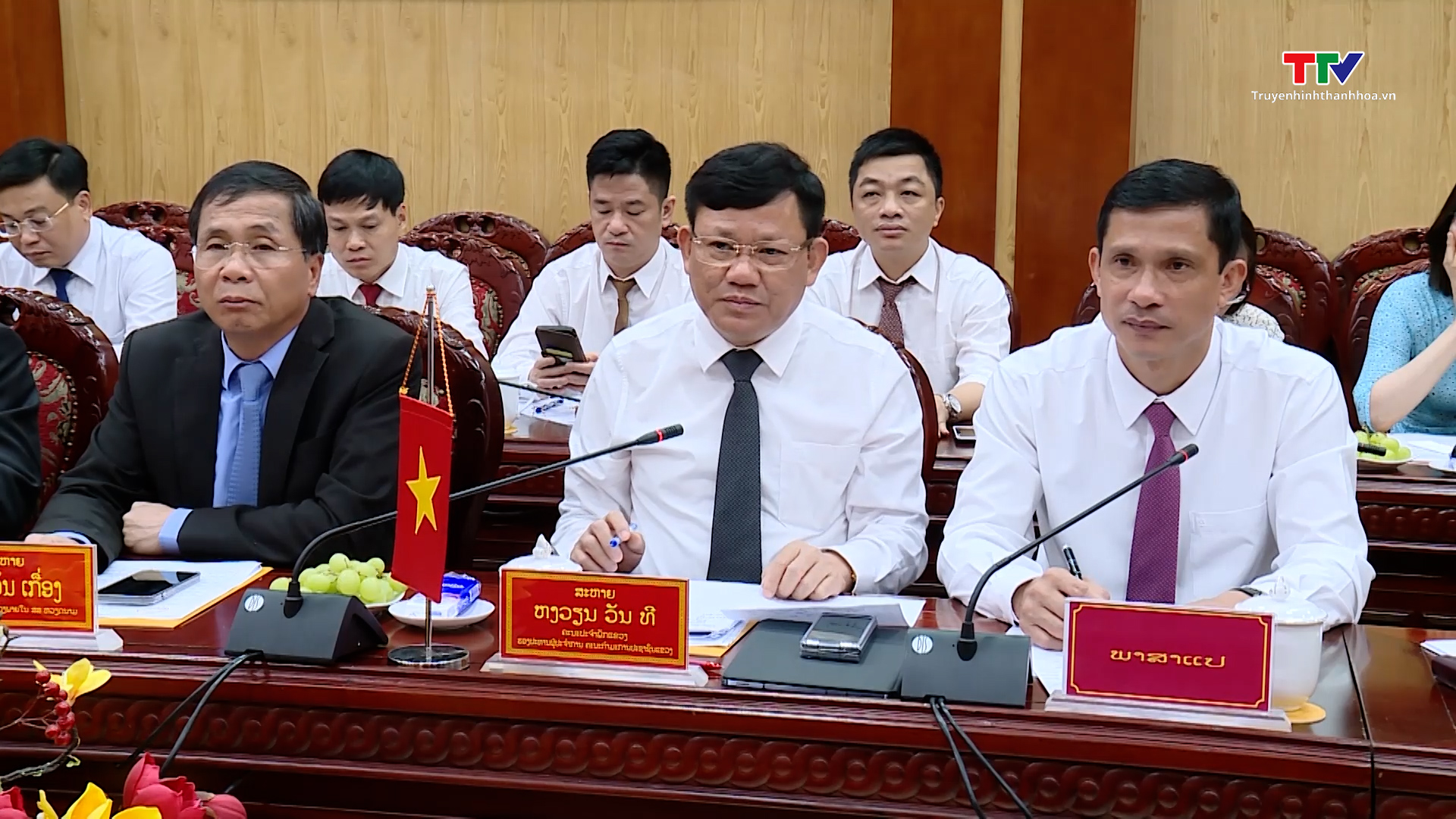 Đoàn cán bộ cấp cao của nước Cộng hoà dân chủ Nhân dân Lào thăm và làm việc tại tỉnh Thanh Hoá - Ảnh 2.