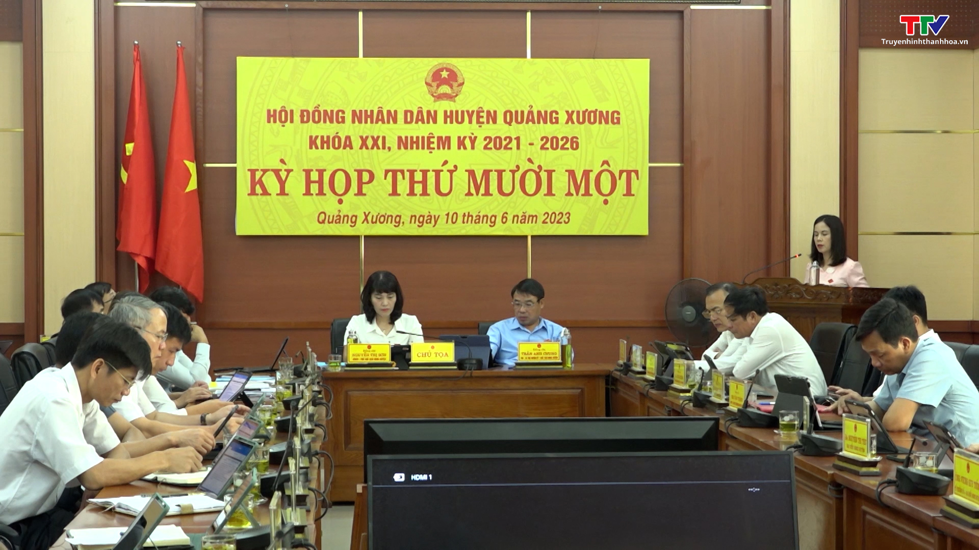 Kỳ họp thứ 11 Hội đồng Nhân dân huyện Quảng Xương khóa XXI, nhiệm kỳ 2021 - 2026 - Ảnh 2.