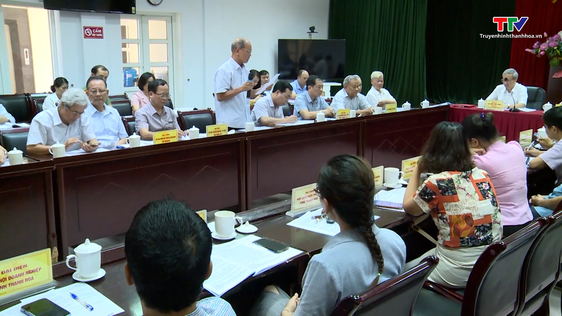 Hội nghị lấy ý kiến góp ý vào dự thảo thông báo của Ủy ban Mặt trận Tổ quốc Việt Nam tỉnh Thanh Hóa tại Kỳ họp thứ 14, Hội đồng nhân dân tỉnh khóa XVIII - Ảnh 4.