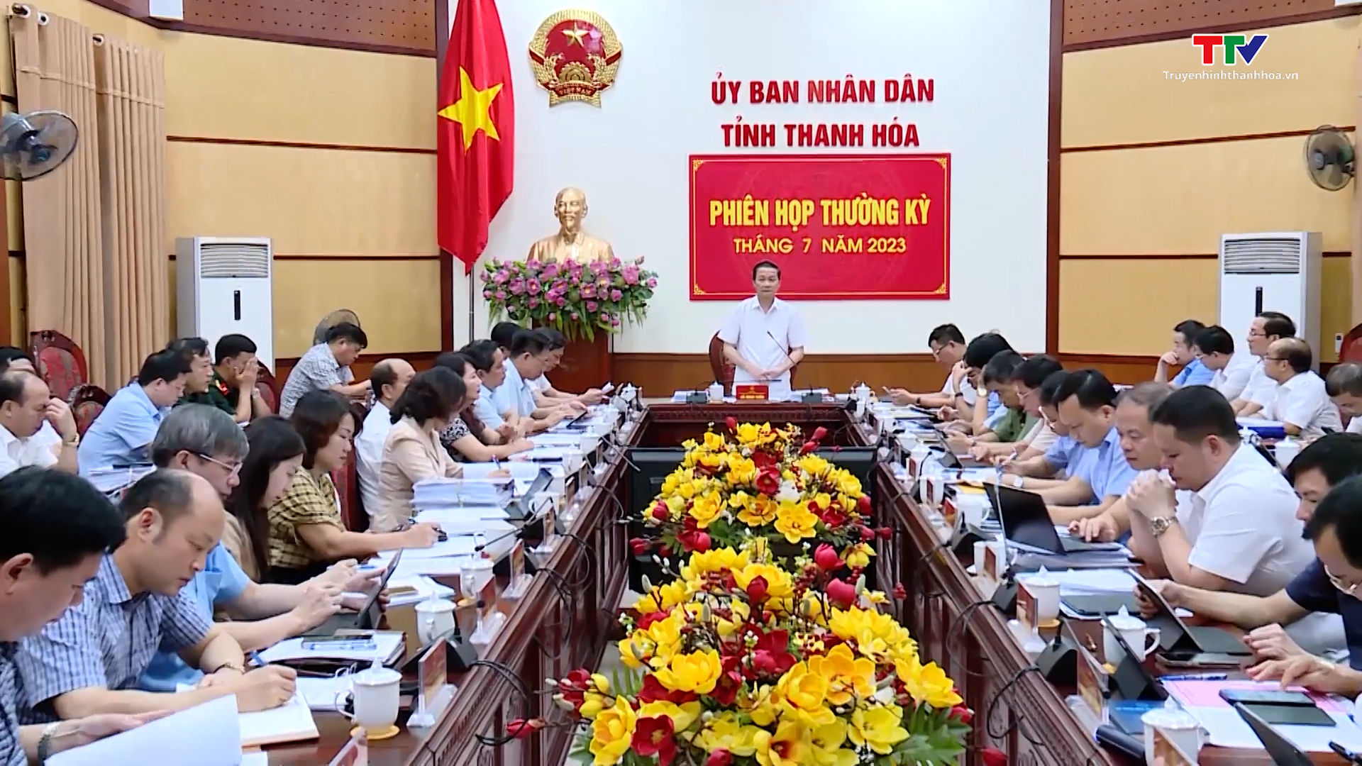 Phiên họp thường kỳ Ủy ban nhân dân tỉnh Thanh Hóa tháng 7/2023 - Ảnh 4.