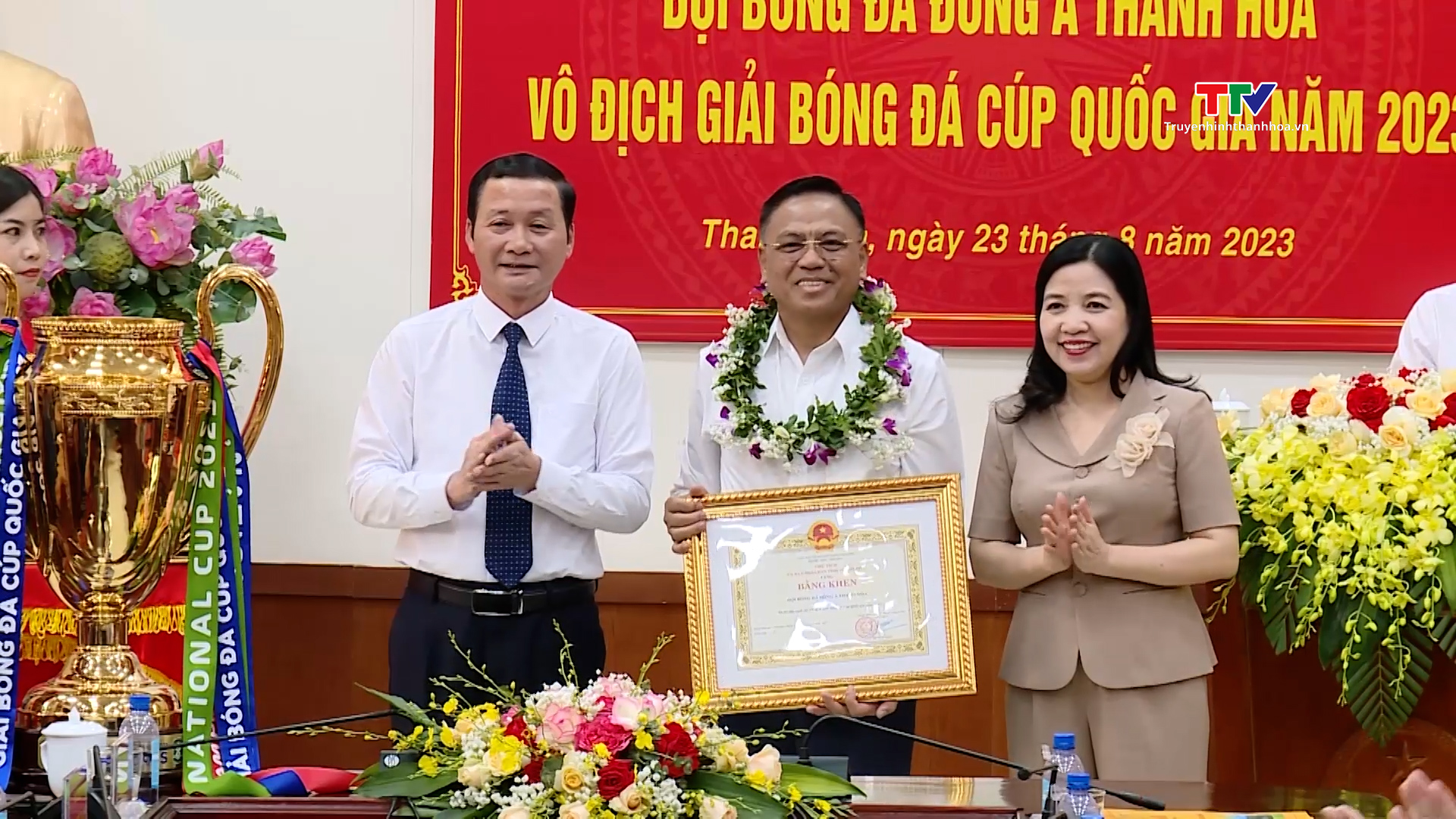 Tuyên dương, khen thưởng Câu lạc bộ Đông Á Thanh Hoá vô địch Giải bóng đá Cúp Quốc gia năm 2023
 - Ảnh 4.