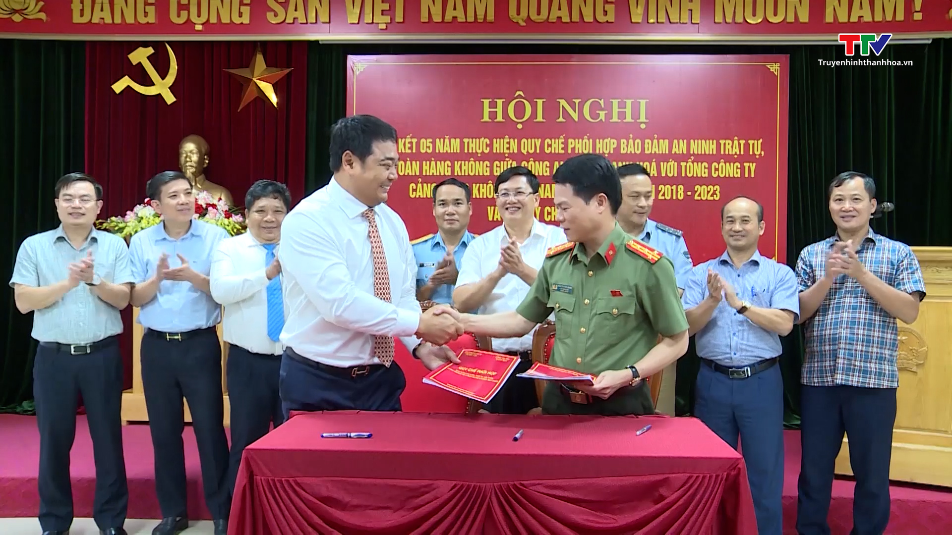 Tổng kết 5 năm thực hiện Quy chế phối hợp giữa Công an tỉnh Thanh Hóa với Tổng Công ty Cảng hàng không Việt Nam - CTCP - Ảnh 4.