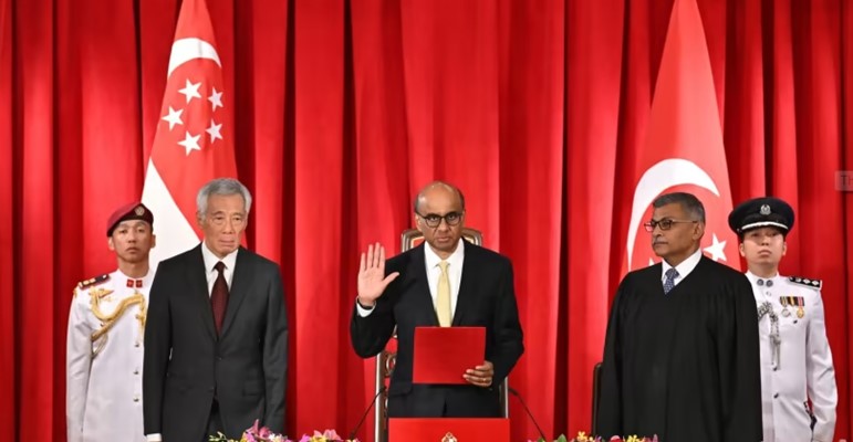 Tổng thống Singapore tuyên thệ nhậm chức - Ảnh 1.