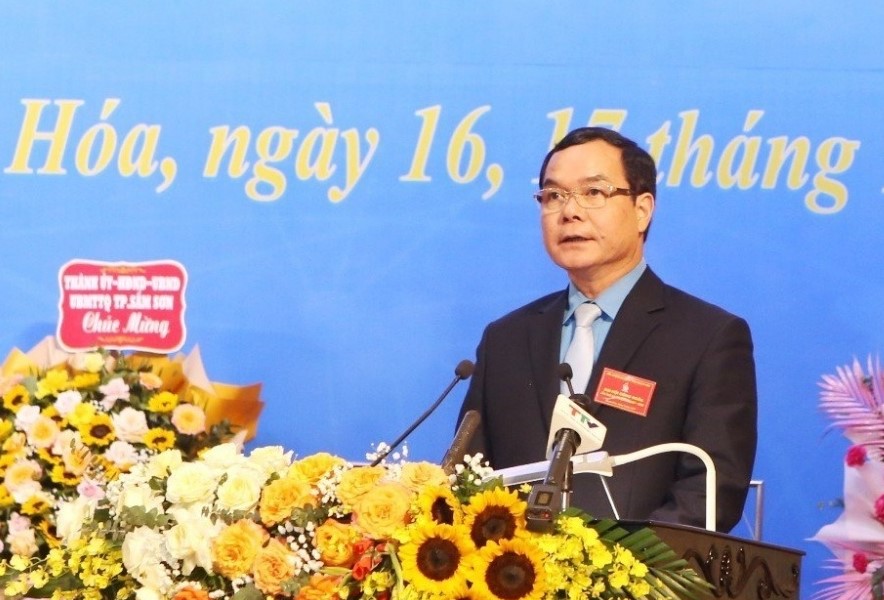 Đại hội Công đoàn tỉnh Thanh Hóa lần thứ XX, nhiệm kỳ 2023 - 2028 - Ảnh 6.