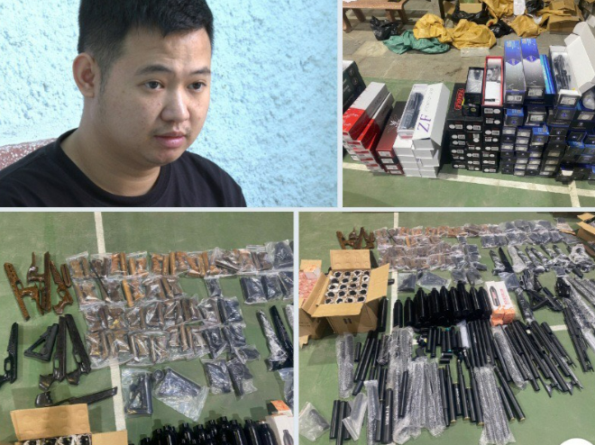 Công an huyện Yên Định bắt đối tượng mua bán súng và linh kiện với số lượng lớn trên mạng xã hội- Ảnh 1.