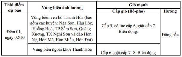 Cảnh báo gió mạnh, sóng lớn trên vùng biển Thanh Hóa - Ảnh 1.