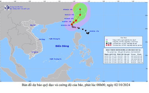 Bão Krathon không có khả năng ảnh hưởng đến vùng ven biển và đất liền nước ta