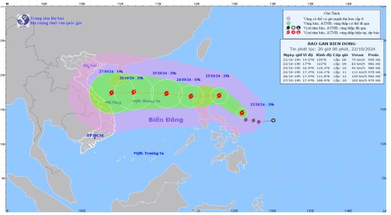 Bão Trà Mi giật cấp 10, di chuyển theo hướng Tây Bắc- Ảnh 2.