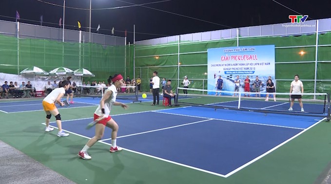 Thành phố Sầm Sơn tổ chức Giải Pickleball chào mừng ngày thành lập Hội Liên hiệp Phụ nữ Việt Nam- Ảnh 1.