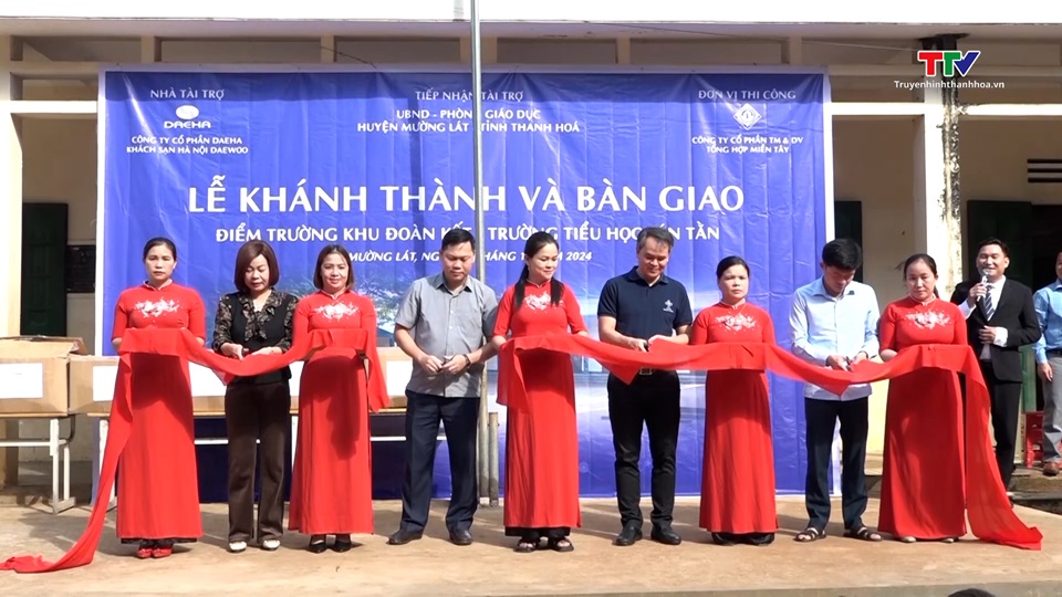 Mường Lát: Khánh thành và bàn giao điểm trường Đoàn Kết - Trường Tiểu học Tén Tằn- Ảnh 1.