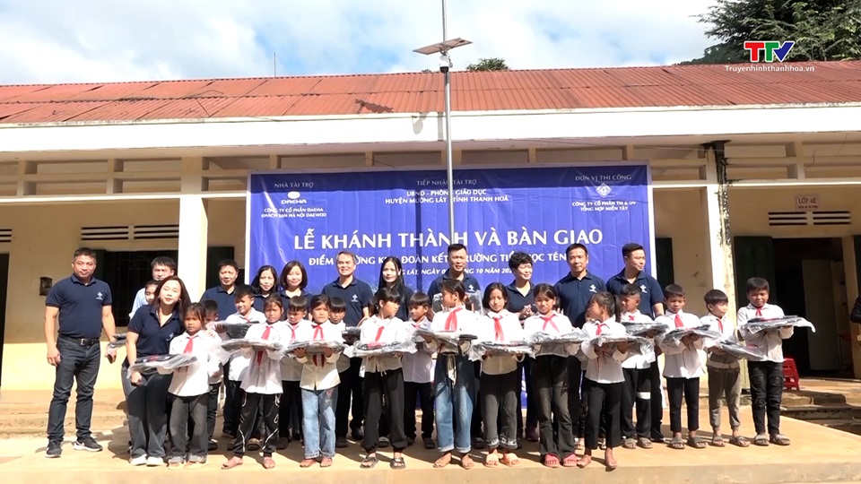 Mường Lát: Khánh thành và bàn giao điểm trường Đoàn Kết - Trường Tiểu học Tén Tằn- Ảnh 2.