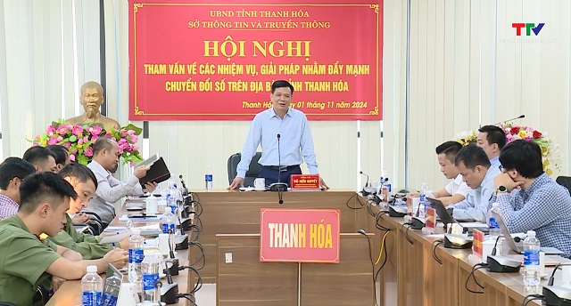 Tham vấn các nhiệm vụ, giải pháp thúc đẩy chuyển đổi số trên địa bàn tỉnh Thanh Hóa- Ảnh 1.