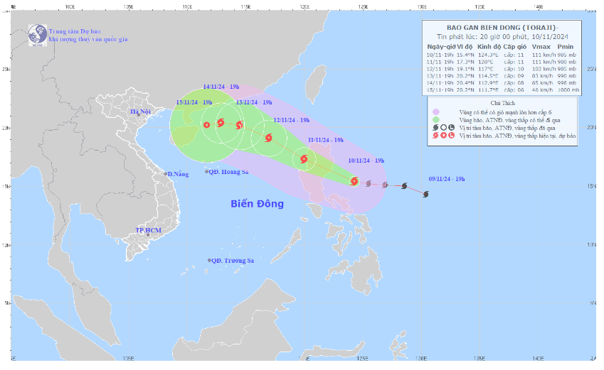 Bão Toraji giật cấp 13, di chuyển theo hướng Tây Tây Bắc- Ảnh 1.