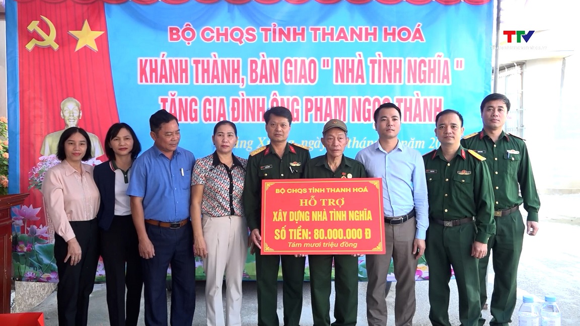 Ban Chỉ huy Quân sự huyện Quảng Xương bàn giao nhà tình nghĩa- Ảnh 1.