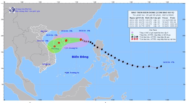 Bão số 9 cách quần đảo Hoàng Sa khoảng 480km- Ảnh 2.