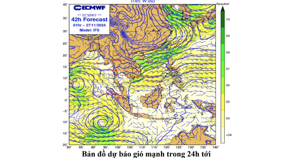 Dự báo gió mạnh trên vùng biển Thanh Hóa ( Chiều 26/11)- Ảnh 2.