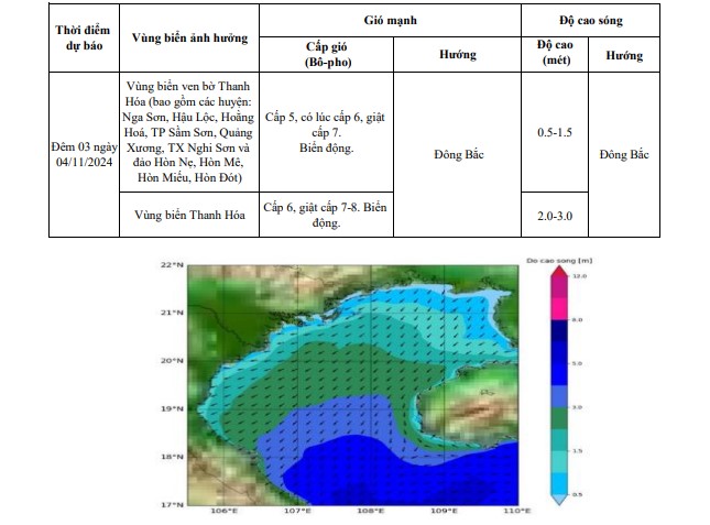 Cảnh báo, dự báo sóng lớn trên vùng biển Thanh Hóa (ngày 3/11)
- Ảnh 1.