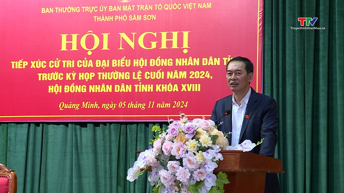 Phó Bí thư Tỉnh ủy Trịnh Tuấn Sinh tiếp xúc cử tri thành phố Sầm Sơn- Ảnh 4.