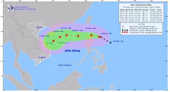 Bão Yinxing di chuyển theo hướng Tây Tây Bắc, tốc độ 5 - 10km/h- Ảnh 2.