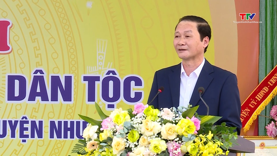 Chủ tịch Ủy ban Nhân dân tỉnh dự Ngày hội Đại đoàn kết tại huyện Như Thanh- Ảnh 1.