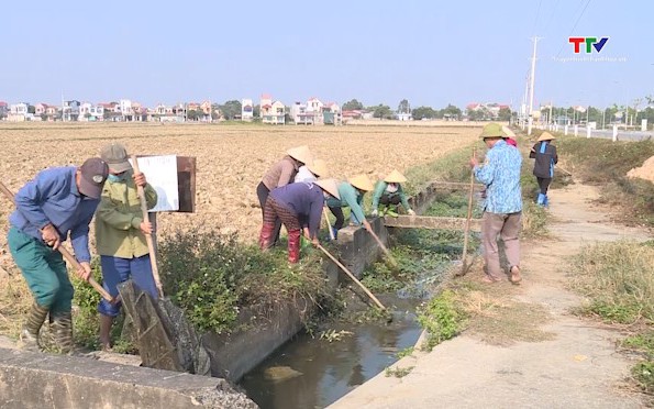 Hoằng Hóa làm thủy lợi mùa khô, sẵn sàng sản xuất vụ chiêm xuân