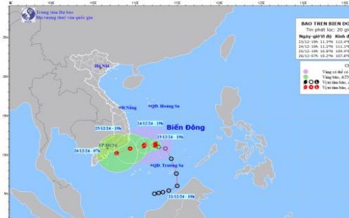 TIN BÃO TRÊN BIỂN ĐÔNG (Cơn bão số 10)