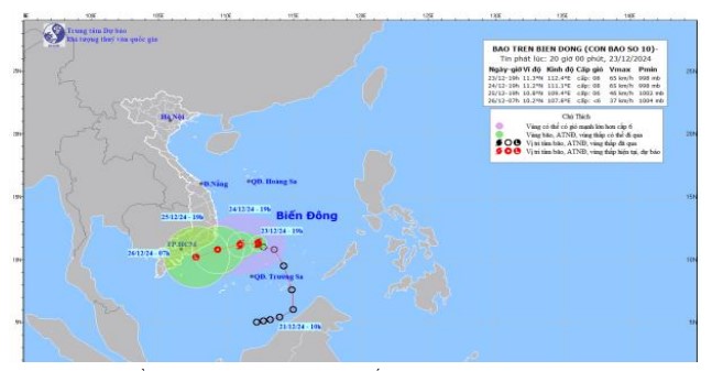 TIN BÃO TRÊN BIỂN ĐÔNG (Cơn bão số 10)- Ảnh 2.