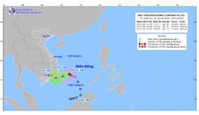 Cập nhật: Tin bão trên Biển Đông (Cơn bão số 10)- Ảnh 2.