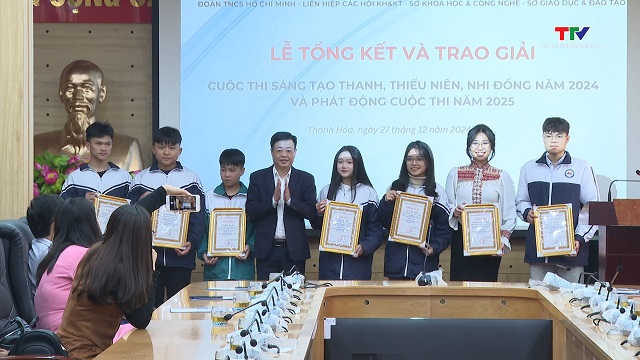 Trao giải Cuộc thi sáng tạo dành cho thanh thiếu niên, nhi đồng Thanh Hóa- Ảnh 1.