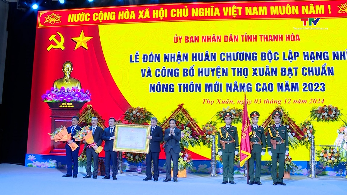 Huyện Thọ Xuân đón Huân chương Độc lập hạng Nhì và cống bố đạt chuẩn nông thôn mới nâng cao- Ảnh 3.