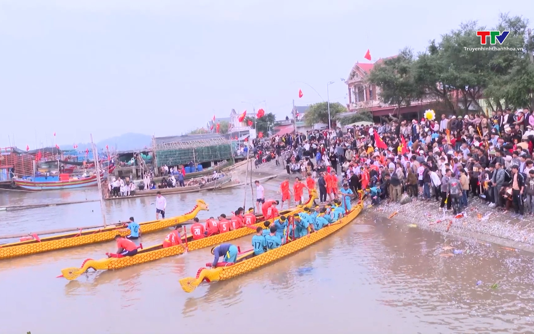 Lễ hội đua thuyền truyền thống xã Quảng Nham, huyện Quảng Xương xuân Giáp Thìn năm 2024