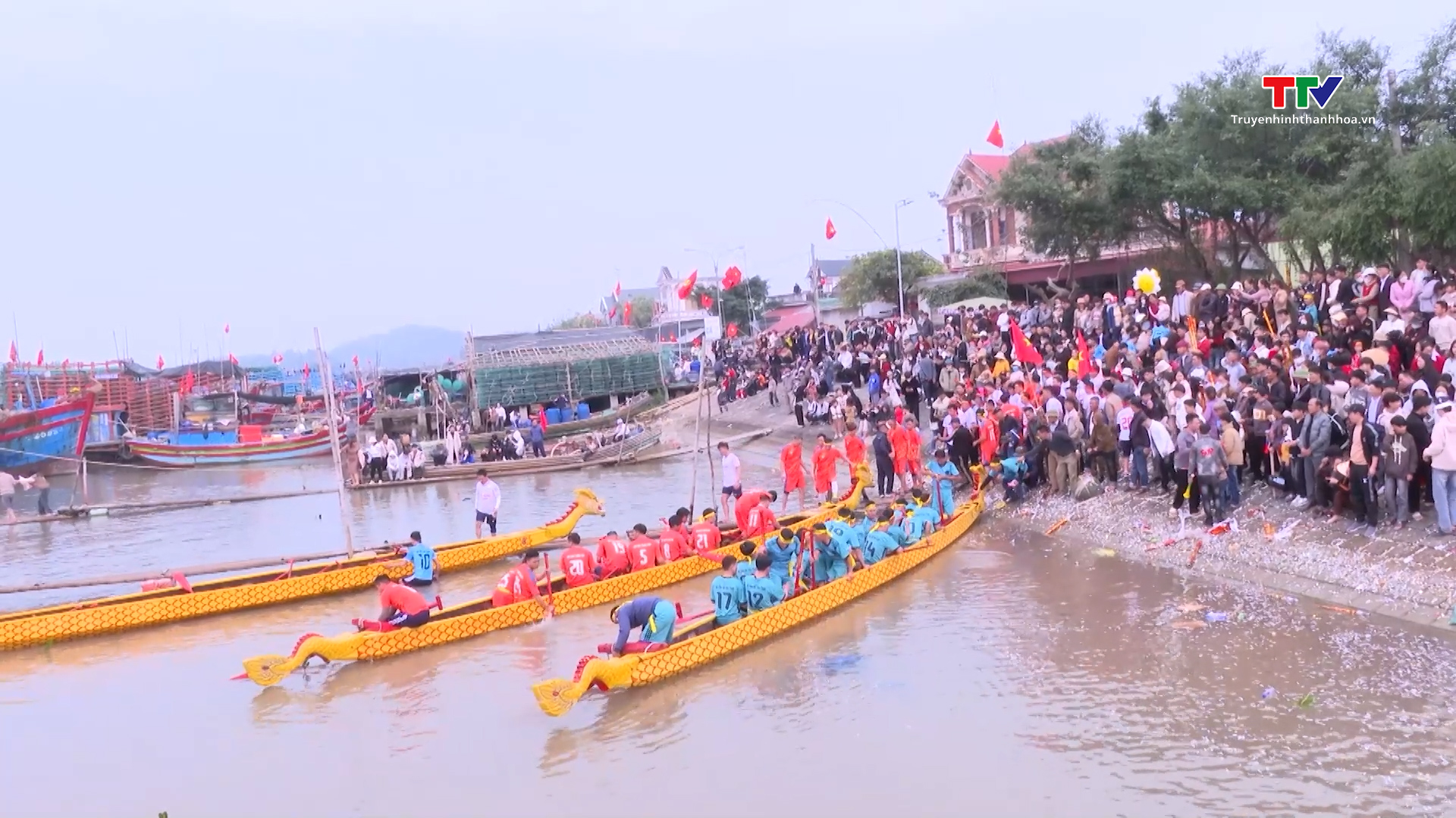 Lễ hội đua thuyền truyền thống xã Quảng Nham, huyện Quảng Xương xuân Giáp Thìn năm 2024- Ảnh 3.